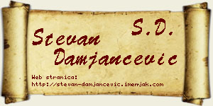 Stevan Damjančević vizit kartica